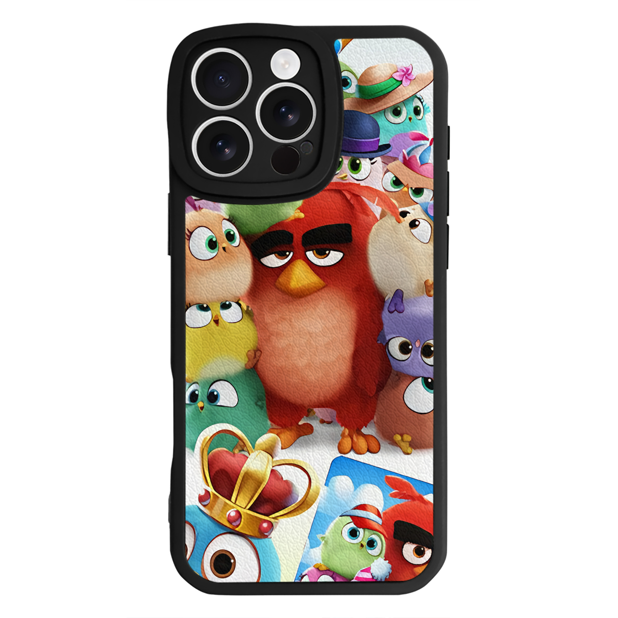 （画像用） Angry Birds アングリーバード 【iPhone 16シリーズ対応】シリコンスマホケース（レザー調） 材質：シリコン